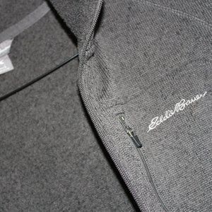 Eddie Bauer Men's Zip Up Fleece Lined Quest Vest, Charcoal - Size Large